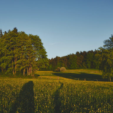 Auf dem Rückweg von den drei Zinnen zum Auto im Abendlicht